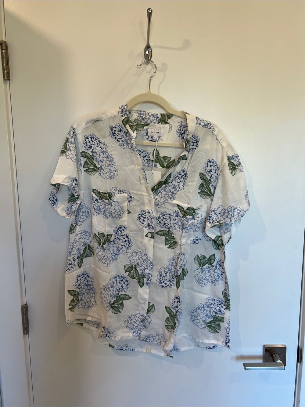 Piyama Set - Blue Hydrangea Print